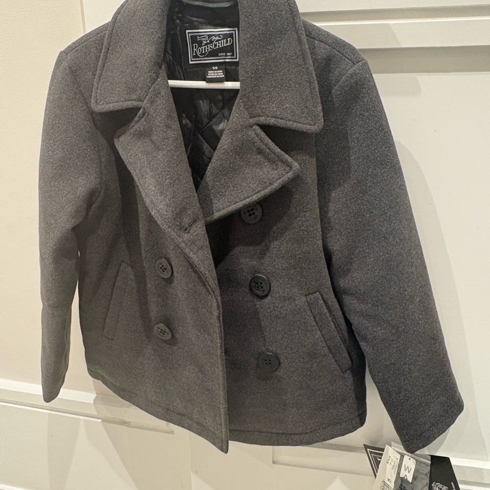 Rothschild Charcoal grey Kids Peacoat